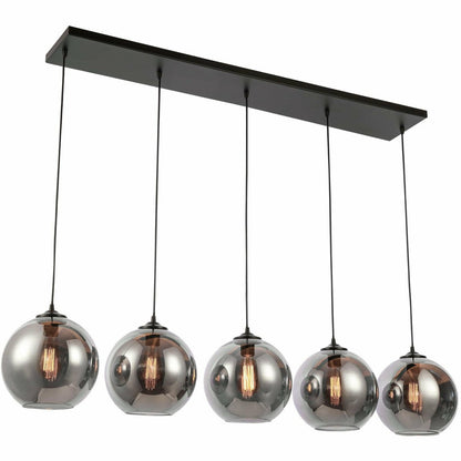 Hanglamp Smoke Glas 5-Licht