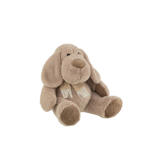 J-Line Hond+Sjaal Zittend Beige Extra L