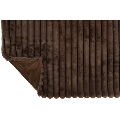 J-Line Plaid Corduroy Polyester Chocolade