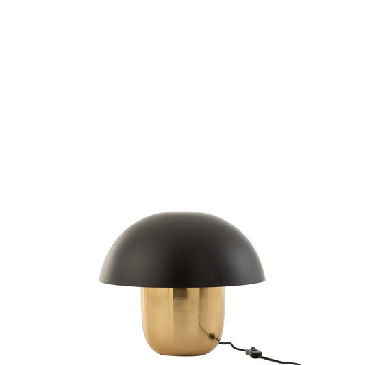 J-Line lamp Paddenstoel Zwart/Goud S