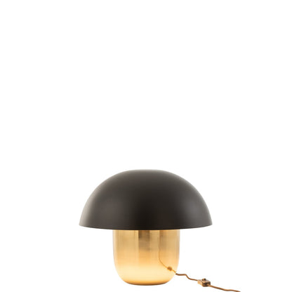 J-Line lamp Paddenstoel Zwart/Goud S