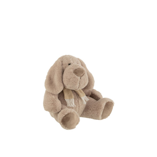 J-Line Hond+Sjaal Zittend Beige L