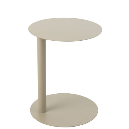 J-Line bijzettafel Rond Beige