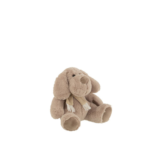 J-Line Hond+Sjaal Zittend Beige M