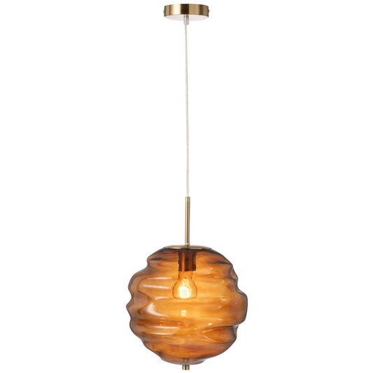 J-Line hanglamp glas Bruin