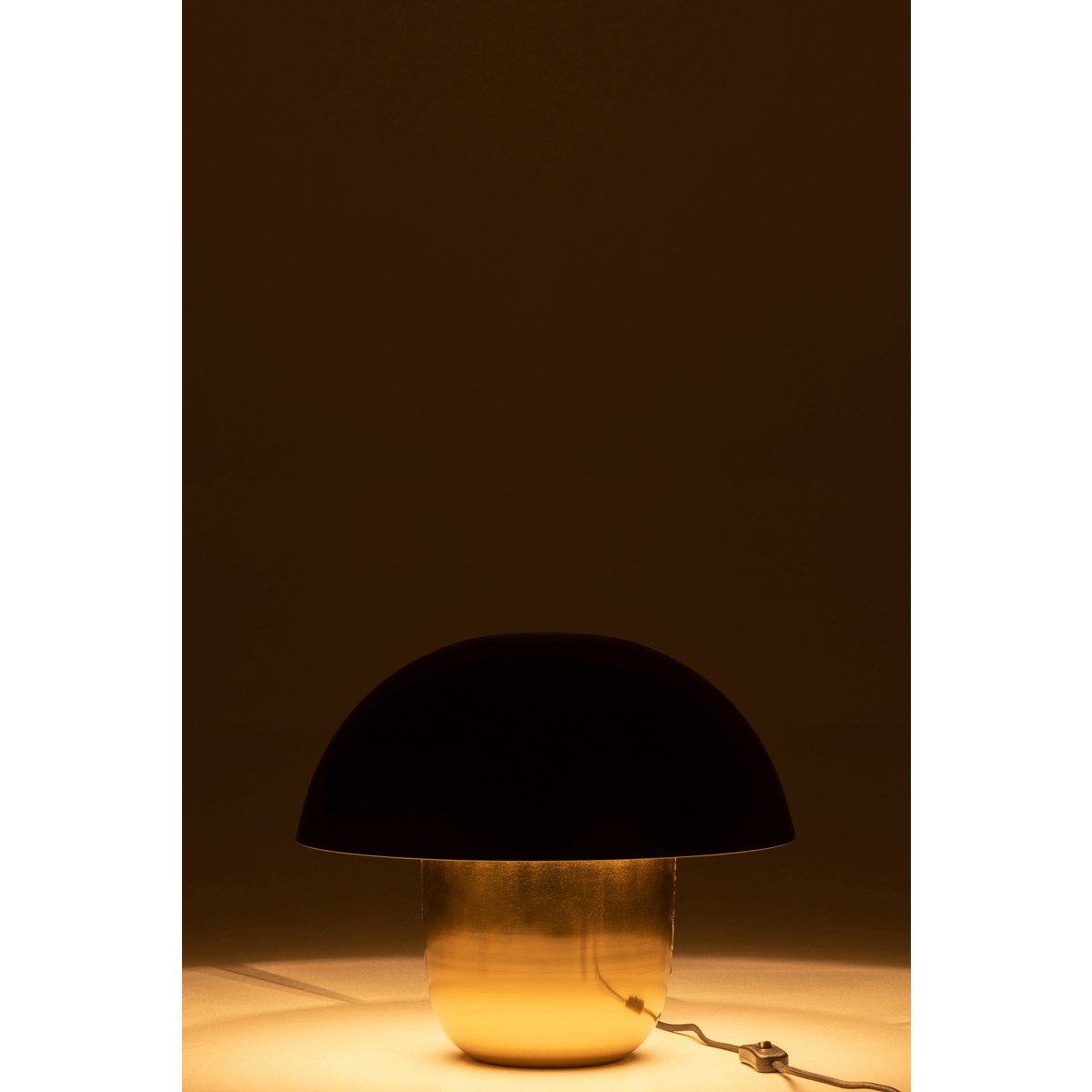 J-Line lamp Paddenstoel Zwart/Goud S