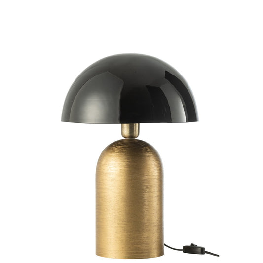 J-Line Lamp Mush Metaal Goud/Zwart